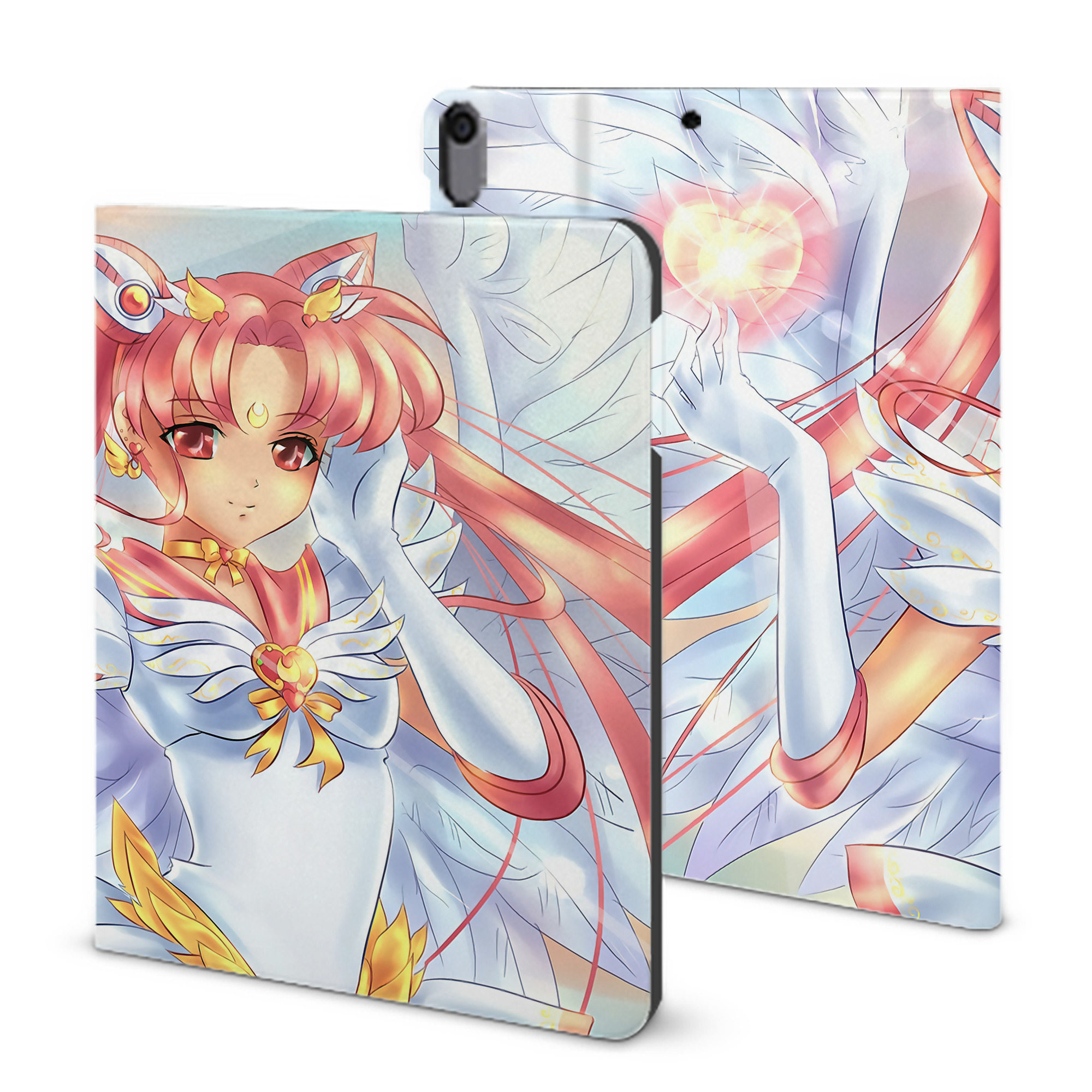 （画像用） 美少女戦士セーラームーン Sailor Moon IPad ケース ブック型 PUレザー TPU 耐衝撃 軽量 薄型 ペン収納なし 全面保護 IPad 各モデル対応